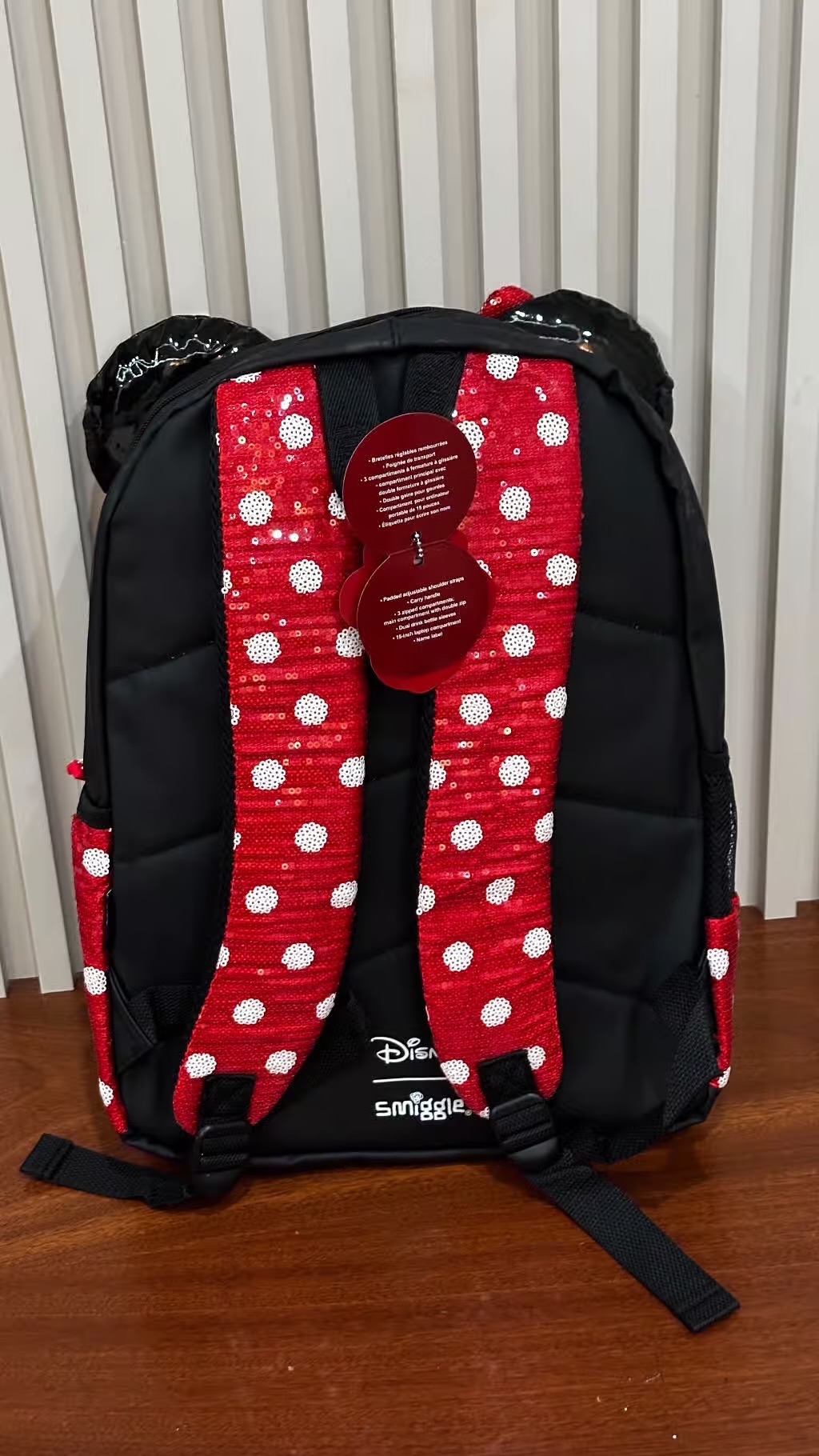 Sawi Kids Smiggle Disney Minnie Mouse Sequin Backpack – 42cm x 30cm